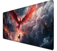 Naranja Alfombrilla Ratón XXL 900x400mm Animal Alfombrilla Escritorio con Bordes Cosidos, Protector Escritorio con Base de Goma Antideslizante y Bordes Cosidos para Oficina, Accesorios Gaming i1177