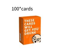 (Naranja) Cartas que te emborracharán. Divertido juego de mesa para beber para familias y adultos, ideal para