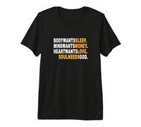 Naranja Color Alma Necesita Dios Naranja Gráfico Camiseta Premium