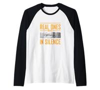 Naranja Color Real Ones Move In Silence Naranja Gráfico Camiseta Manga Raglan