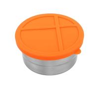 Naranja Fiambrera de Acero Inoxidable 380ml Tapa de Silicona | Vaso Pequeño para Salsas y Aderezos, Apto para Congelador, Uso Portátil y Comidas para Pequeños