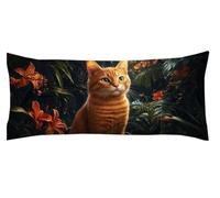 Naranja Funda Cojin 40 x 120cm Funda Almohada Flor Protector Almohada Cervicales y Cuello Cojines Cama Protector de Almohadas, Embarazada Hombros Cuello Apoyo, para Almohadas de Verano Kl-416