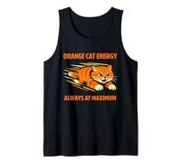 Naranja Gato Caos Gato Gracioso Naranja Tabby Meme Comedia Camiseta sin Mangas