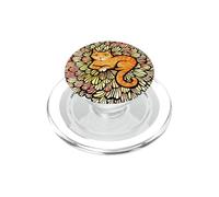 Naranja Gato Flores Jardinería Gatito Jengibre Gatos PopSockets PopGrip para MagSafe