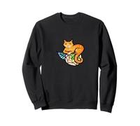 Naranja Gato Flores Jardinería Gatito Jengibre Gatos Sudadera