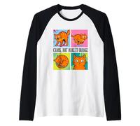 Naranja Gato Mamá Caos Pero Hazlo Naranja Camiseta Manga Raglan