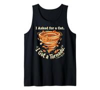 Naranja Gato Mamá Jengibre Felino Tornado Caos Humor Camiseta sin Mangas
