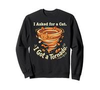 Naranja Gato Mamá Jengibre Felino Tornado Caos Humor Sudadera