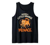 Naranja Gato Mamá Raising A Little Orange Menace Camiseta sin Mangas