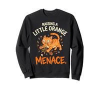 Naranja Gato Mamá Raising A Little Orange Menace Sudadera