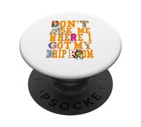 Naranja I Gatekeep The Drip Orange Gráfico PopSockets PopGrip Adhesivo