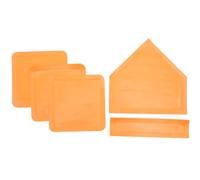 Naranja Juego de Bases de Béisbol y Sóftbol para Entrenamiento de Goma | Instalación Rápida y Plegable, para Terreno, Clases de Educación Física, Ligas Juveniles y Recreación
