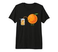 Naranja Jugo de Naranja Ingenioso irónico Dibujos Animados Camiseta Premium