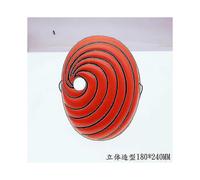 (naranja) Máscara de Anime Uchiha de 2 estilos Tobi Obito Akatsuki Ninja Madara Disfraces de Cosplay