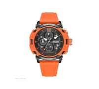 (Naranja) MEGIR Relojes deportivos naranjas para hombres, moda, impermeable, luminoso, cronógrafo, reloj