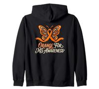 Naranja para la Conciencia de la Esclerosis múltiple de la EM Defensor Sudadera con Capucha