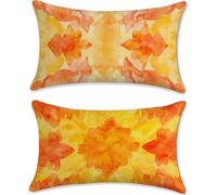 Naranja Quemado Funda Cojin 40x70cm Fundas Cojines Sofa Lino Fundas Cojines Exterior Impermeable Abstracto Funda Almohada Decorativos Exterior Jardin Juego de 2 para Cama Outdoor Cushions u-13533