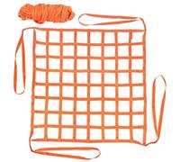 Naranja Redes De Carga De Elevación - Red De Elevación De Nailon, Red De Elevacións De Eslingas De Nailon Planas, Correas Resistentes(1 X 1M/Mesh 10cm/Load 1t)