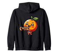 Naranja Toca Trompeta Sonrisa Dulce Sudadera con Capucha