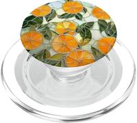 Naranjas en rodajas manchadas cítricos patrón botánico PopSockets PopGrip para MagSafe