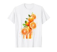 Naranjas Fruta Motivo Colorido Ilustración Naranjas Camiseta