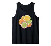 Naranjas Limones Diversión Cítricos Verano Amarillo Naranja Verde Camiseta sin Mangas