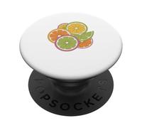 Naranjas Limones Diversión Cítricos Verano Amarillo Naranja Verde PopSockets PopGrip Adhesivo