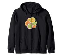 Naranjas Limones Diversión Cítricos Verano Amarillo Naranja Verde Sudadera con Capucha