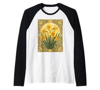 Narciso Un Tributo a la Flor de Nacimiento de Marzo Camiseta Manga Raglan