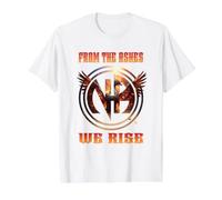 Narcóticos Anónimos Oficiales: Phoenix Rising Camiseta gráfica económica, Hombre, Blanco, L