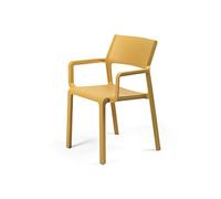 Nardi Silla Trill Armchair APILABLE, Color Senape (Amarillo) con reposabrazos, 58,5X53,5X82,5