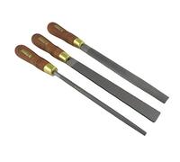 Narex 854252 - Juego de 3 escofinas redondas de corte fino, semicircular y rectangular, 200 mm, para madera