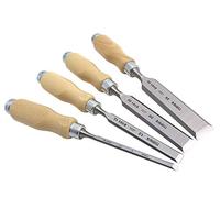 Narex (Made in Czech Republic) 4 pc set 6mm (1/4), 12 (1/2), 20 (3/4) , 26 (1 1/16) mm Woodworking Chisels 863010 by Narex