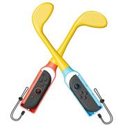 Nargos Golf Culb para Nintendo Switch 2 / Switch 1/ OLED Joy-Con, accesorios de juego deportivo para Mario Golf-Super Rush - Paquete de 2 (amarillo)