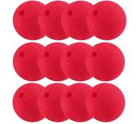 Narices de payaso rojas, 12 unidades, color rojo, decorativo, disfraz de payaso, nariz de payaso, perfecto para maquillaje, fiestas, carnaval, circo, narices divertidas para Halloween u otras fiestas