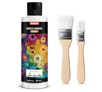 Nariolar Barniz brillante para pintura acrílica, 250 ml, barniz acrílico para artistas, no amarillea, antiagrietamiento, acabado ultra brillante, secado rápido, protección duradera para artistas