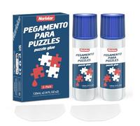 Nariolar Pegamento Puzzle, 2 * 120ml Pegamento para Rompecabezas, con Aplicador y Secado Rápido