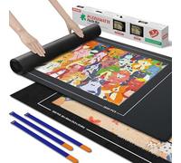 Nariolar Tapete Puzzle ，Set de 2 Piezas，Alfombrillas de Puzzle de Goma y Fieltro para 500/1000/1500 Piezas, Accesorio Práctico para Almacenar y Transportar