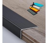 Nariz antideslizante para escalera, perfil de aluminio para escaleras, fácil de instalar, protector seguro para escaleras, ideal para uso doméstico y comercial