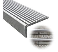 Nariz antideslizante para escalones al aire libre, placa de rodadura de acero inoxidable con agarre duradero para mayor seguridad en escaleras