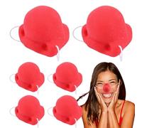 Nariz De - 6 Piezas De Goma Resistente, Nariz De Reno Rudolph | Narices De PayasoNovedosas De Goma con Elástico para El Día De Las Narices De , Cumpleaños, Circo, De Disfrace