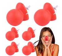 Nariz De - Goma 6uds | Narices De De Circo Rojo con Elástico | Nariz De Disfraz Divertido para Hombres Y Mujeres, Accesorios De Broma para Fiesta De Navidad Y Halloween, Festival De Anim