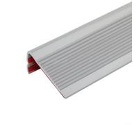 Nariz de goma antideslizante para mayor seguridad en escaleras, respaldo fuerte para una aplicación segura en múltiples materiales de escalera (gris)