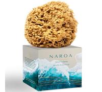 NAROA Esponja Marina Natural de Panal para Ducha | Suave Estropajo para Piel Sana | Baño Relajante para Hombres y Mujeres | Regalo en Caja (Extra Grande)