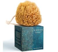 NAROA Esponjas Marinas Naturales Exfoliantes de Lufa para Baño y Ducha | Esponja Corporal Tipo Moño | Regalo Ecológico Sostenible para Adultos (Mediano)