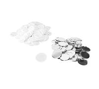 Naroote 100 Juegos de Piezas de Insignias de Botones en Blanco para Manualidades DIY, Material Antioxidante, Ideal para Fiestas y Eventos, Hojalata y Plástico (75MM)