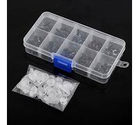 Naroote 100 Uds. Ojos de Seguridad de Muñeca de Plástico Duradero para Osito de Peluche Manualidades DIY 8MM 10MM para Fabricación de Juguetes (plástico)