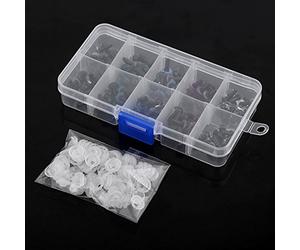 Naroote 100 Uds. Ojos de Seguridad de Muñeca de Plástico Duradero para Osito de Peluche Manualidades DIY 8MM 10MM para Fabricación de Juguetes (plástico)