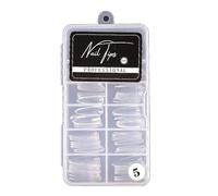Naroote 100 Uñas Postizas, Puntas de Uñas Finas y Suaves, Artificiales de Cobertura Completa con 10 Tamaños, Ideales para Salones de, Arte de Manicura DIY (5)