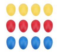 Naroote 12 Piezas de Coctelera de Huevos de Plástico, Instrumentos de Percusión, Herramienta de Ritmo Educativo Liviana con Partículas de Fina y 3 Colores, Ideal para el Aula y el Juego Al Aire Libre